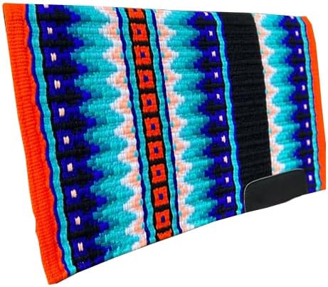 HUMAYL Saddlery Saddle Pad/Blanket for Horses Western Show Horse Saddle Blanket New Zealand Design Handmade Wool Saddle Blanket Top Wool Saddle Pad Regular Size : 34" L x 36" W x 1" inches PAD0276