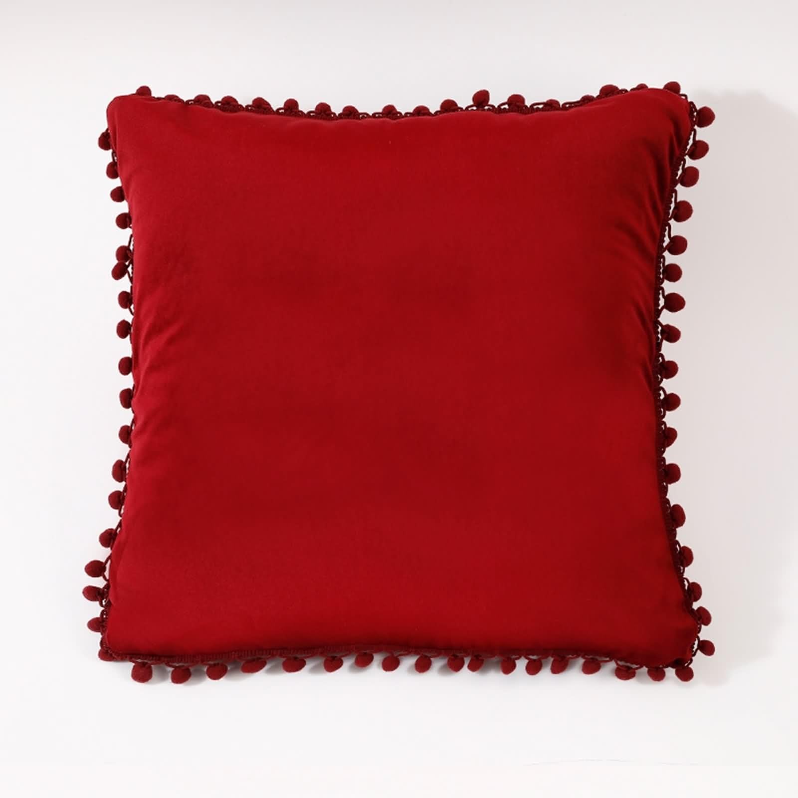 Federa Copricuscino In Velluto 100% Poliestere - Alta Grammatura, Cerniera Nascosta - 40x40 Cm, Rosso