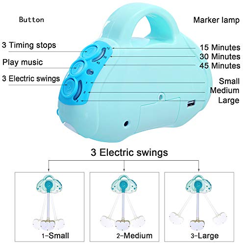 CBBBBAY Electric Baby Cradle Swing Sleeping Rocking Basket Bassinet Newborn Crib Bed