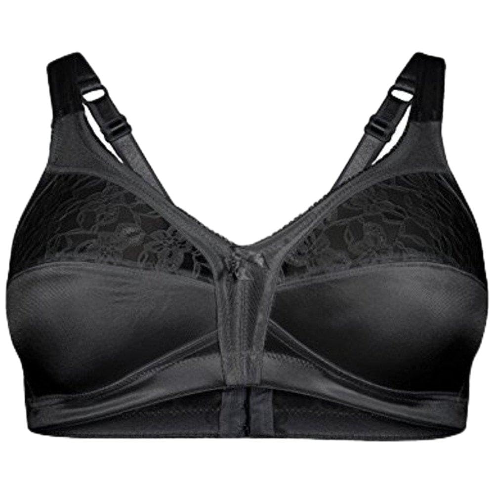 Lifeessentials11Firm Control Bra, Bralette, Soft Cup, Non-Wired, High Support, Full Coverage, Floral Pattern, Available in Black, Sizes 34, 36, 38, 40, 42, 44, 46, 48 B, C, D, DD, E