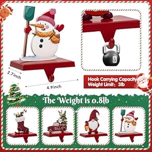 4 Pcs Christmas Stocking Holders, Christmas Mantle Decorations Hooks for Home Christmas Mantle Fireplace Countertop Decor Holiday Gifts Christmas Stocking Holder Stand 4 Pcs Christmas Stocking Holders Christmas Mantle Decorations Hooks for Home Christmas Mantle Fireplace Countertop Decor Holiday Gifts Christmas Stocking Holder Stand