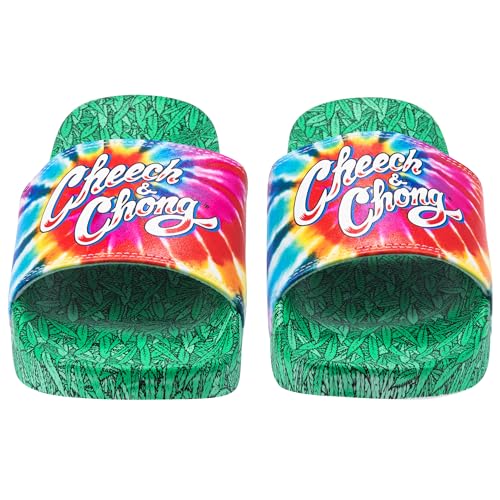 Odd Sox, Slide, Slip On Sandal, Cheech & Chong Tie Dye, Soft, Comfortable, Unisex2