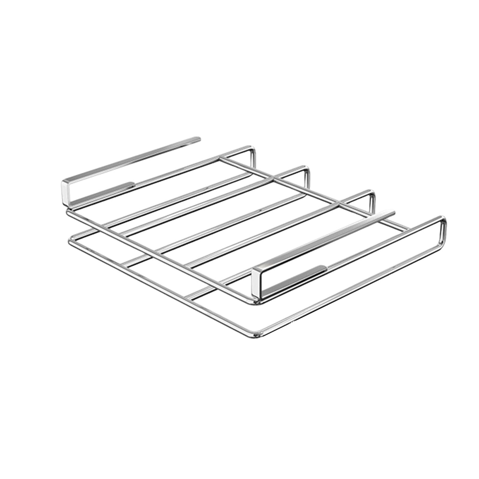 APGLSXY Wall-Mounted Kitchen for Lid Storage, Space-Saving Metal Rack with Hooks for Cutting Boards & Utensils Stainless Steel Pots Lid Organiser Vertical Space Kitchen Utensils Holder