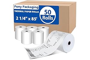 2 1/4 x 85 BPA-Free Thermal Paper Rolls - 50 Rolls