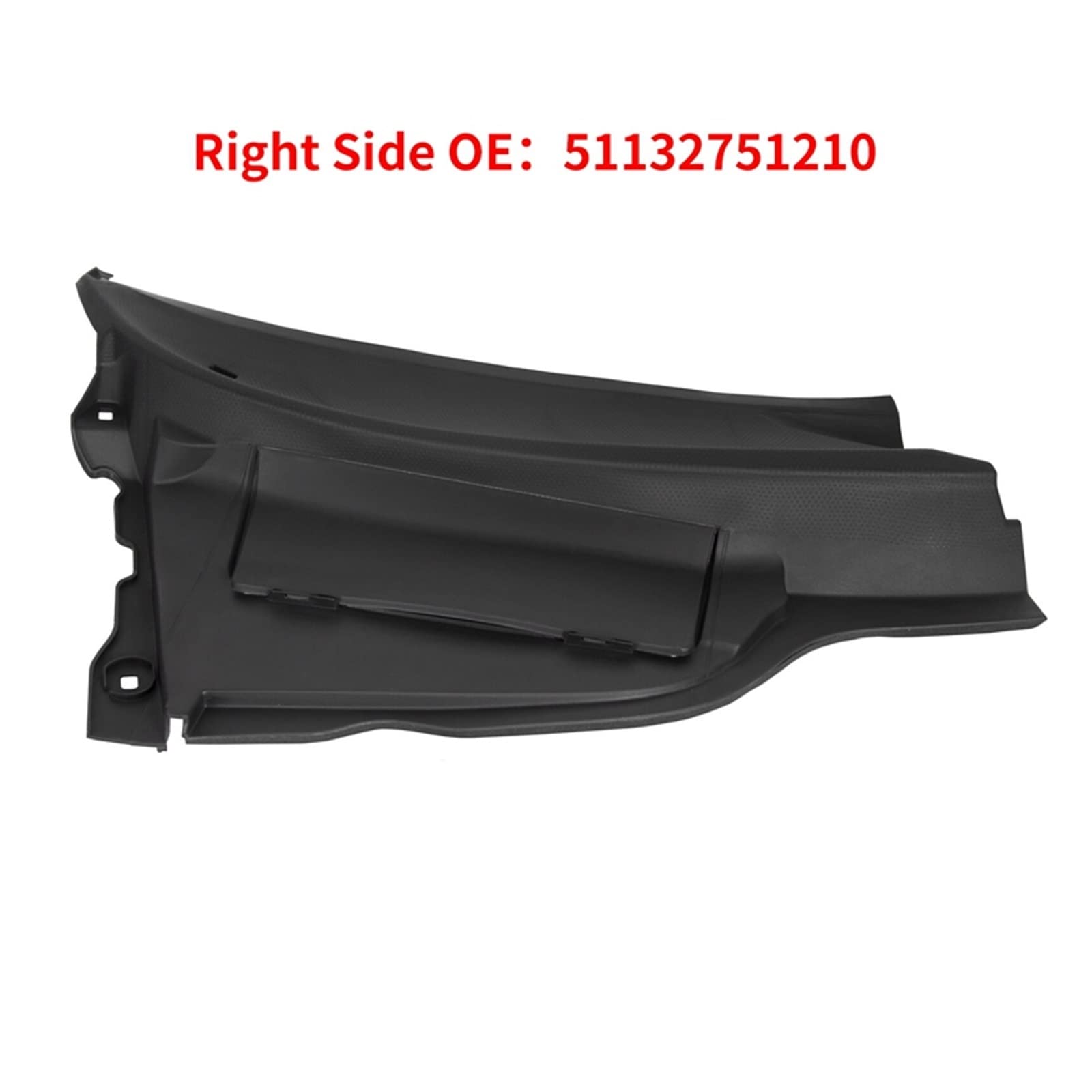 Tablier de Couverture de Capot de Pare-Brise côté Droit de Voiture Compatible avec Mini Cooper R55 R56 R57 2007-2013 51132751209 51132751210 (Color : Left Side)