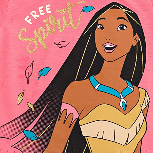 Image of Disney Princess Girls' 2-Piece Tee and Shorts Set for Baby & Kids | 2-Piece Playwear Set, Soft Cotton Blend, Comfortable Elastic Waistband, Durable Stitching, Easy Pull-On Style