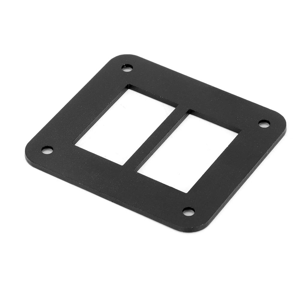 Rocker Switch Panel Housing, 2 Way Aluminum Car Boat Trailer Switch Panel Holder, Marine Grade Metal Housing with Easy Installation, for Automotive Vehicles Motorcycles Yachts