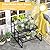 Simple Trending 3 Tier Metal Plant Stand Outdoor Indoor Waterproof, Stackable Heavy Duty Tall Plant Shelf Flower Pot Holder for Garden, Display Rack, Black