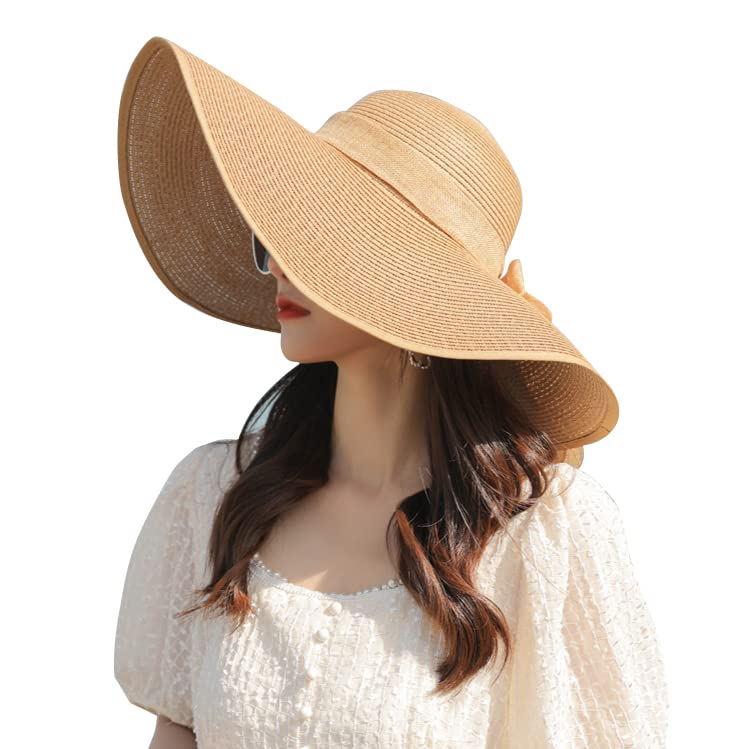 SMAIGEWomens Sun Straw Hat Wide Brim UPF 50 Summer UV Protection Cap Foldable Roll up Floppy Beach Hats for Women