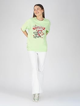「Make Stuff 25」aimiオシャキャワベスト crazymonk I Need Pizza Women Oversized T-Shirt - Pistachio Green