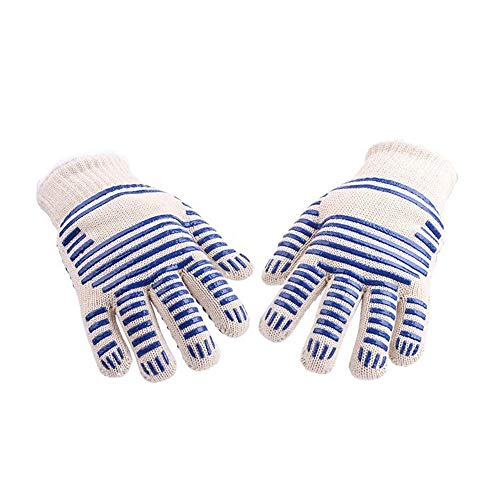 YzDnF Safe for Pruning Roses Non-slip Barbecue BBQ Insulated High Temperature Resistant Gloves The Hot Baking Oven Cotton Gloves