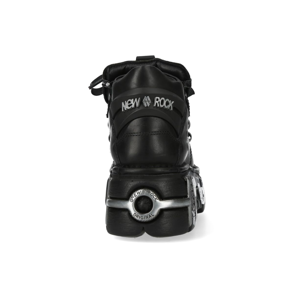 New Rock Botas Plataforma 106N-C85 Unisex – Bota Negra de Cuero Gótico Punk Rock (NEGRO, EU, Sistema tallas calzado EU, Adulto, Números, mediano, 37)