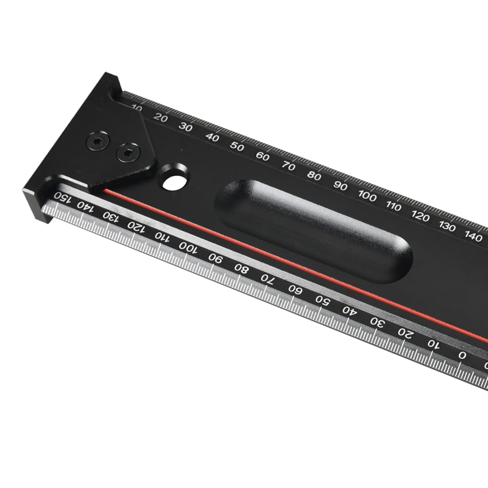 AI Gear Thickened Heavy Duty DIY Aluminium Ruler with Dual Scale, Precise and Durable for DIY 30cm Length - Image 2