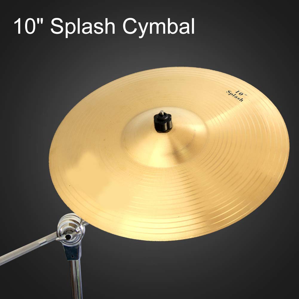 Piatto Splash da 10 Pollici, Finitura Tradizionale in Ottone per Set di Batteria Piatti Classici Accessori per Strumenti Musicali Personalizzati per Set di Batteria per Rock, Metal e Fusion