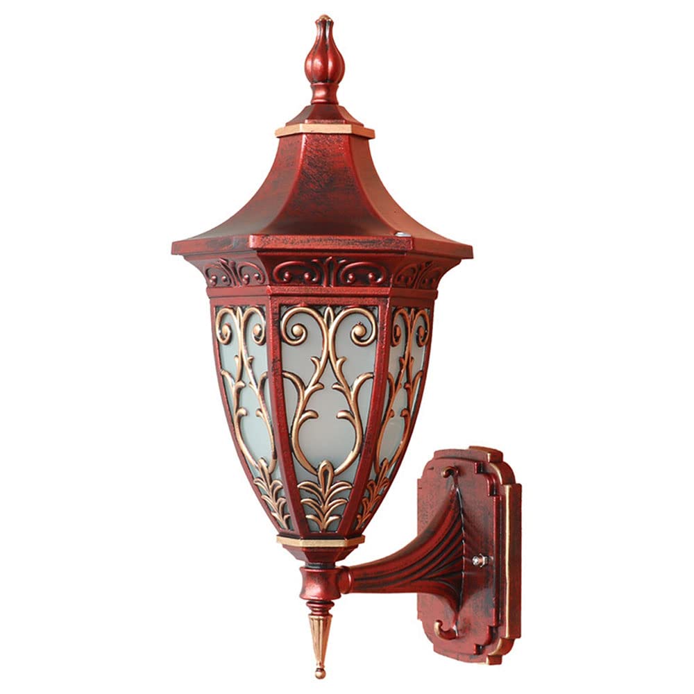 Applique d'extérieur étanche E27 lanterne murale en verre pour escalier