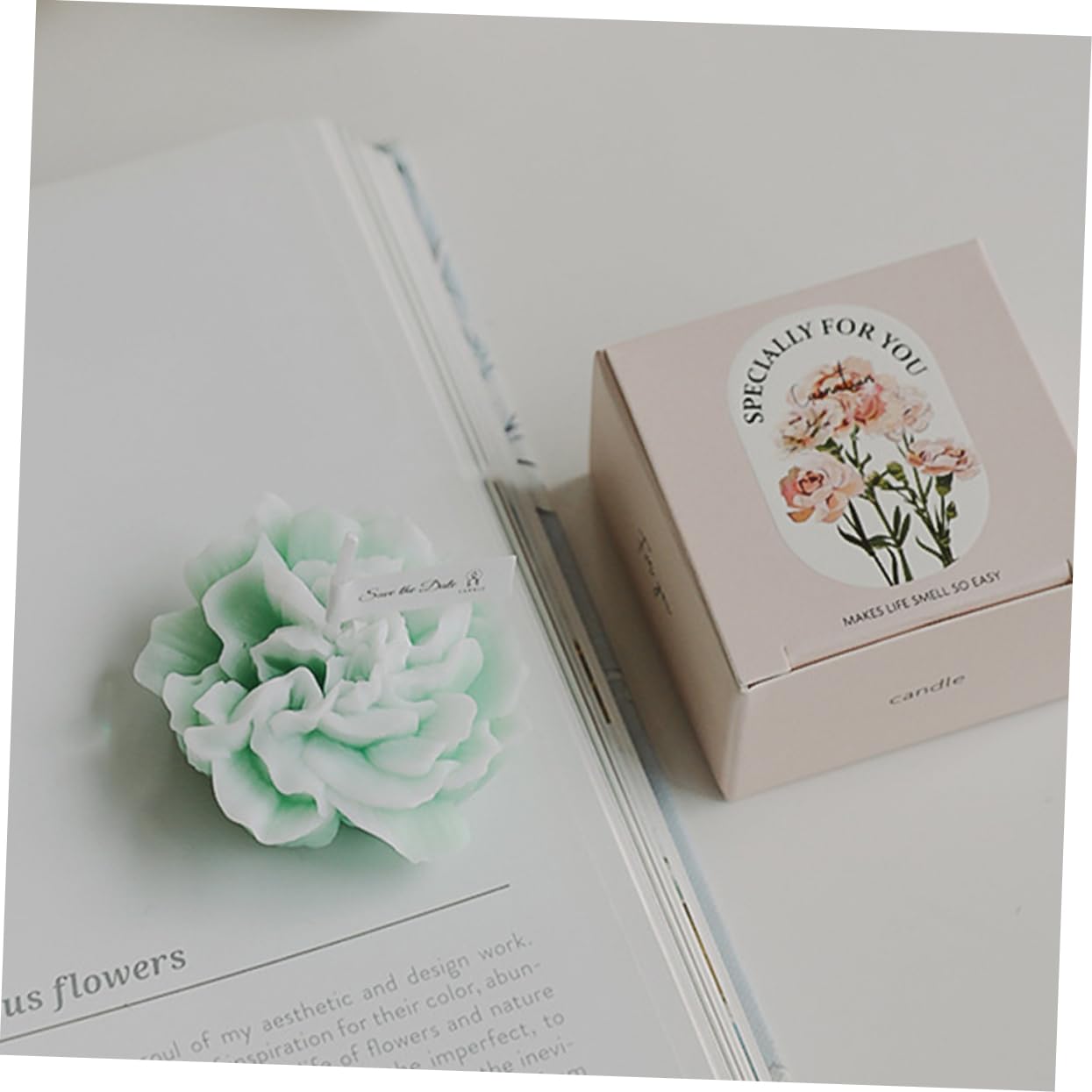 Alipis 16piezas Velas Aromáticas De Flor Velas De Cera Scented Forma De Clavel Decoración para Fiestas y De Día Madre