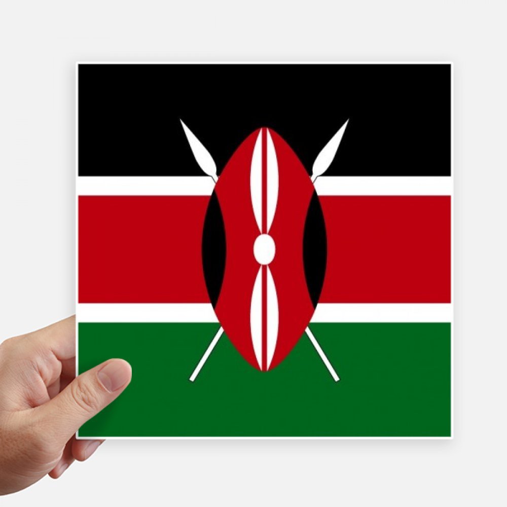 Drapeau Kenya autocollant 20cm pour décorer vos murs de salon et valises de voyage aventurier