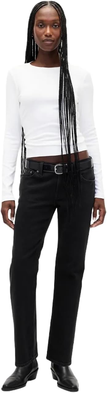 GAP Womens Low Rise Straight Fit Denim Jeans