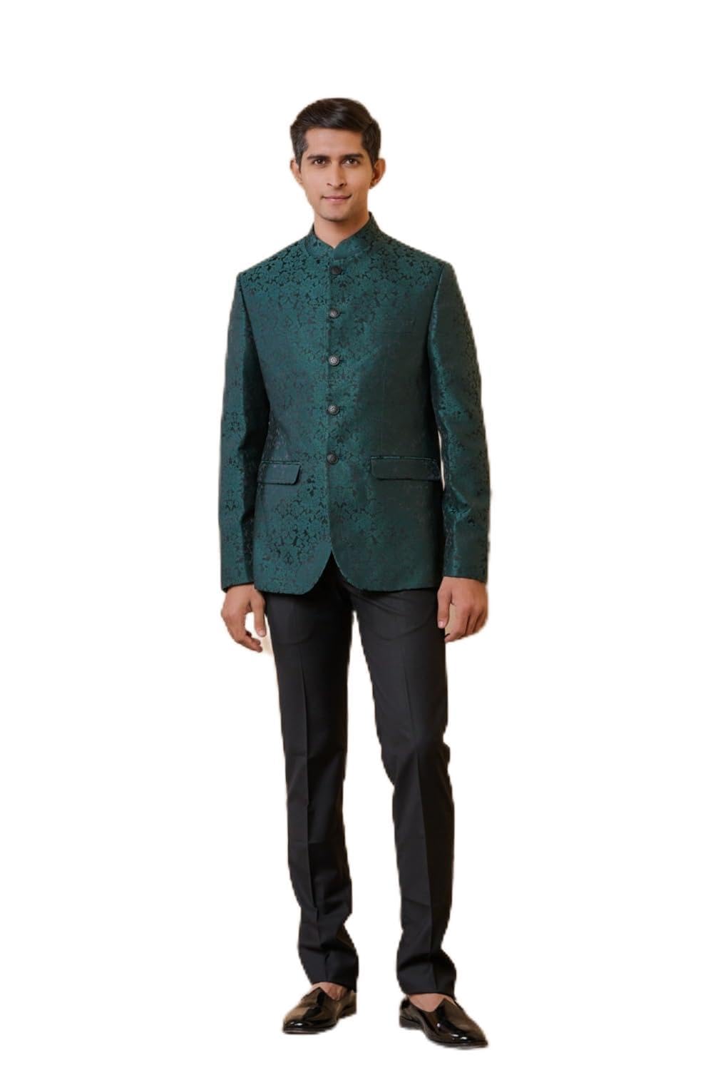 tasva Green Classic Bandhgala For Men-picture-41
