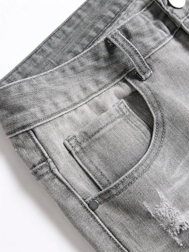 Men's Jeans Slim Fit Comfort Straight Leg Casual Mid Waist Denim Pants 5
