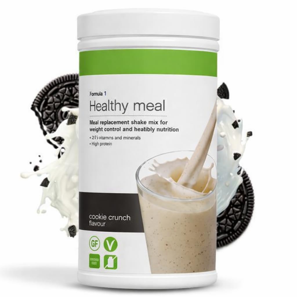 Herbalife Formula 1 Batido Sustitutivo de Comida, Sabor Galleta crujiente, Proteínas, 26 Vitaminas y Minerales, 550 gr