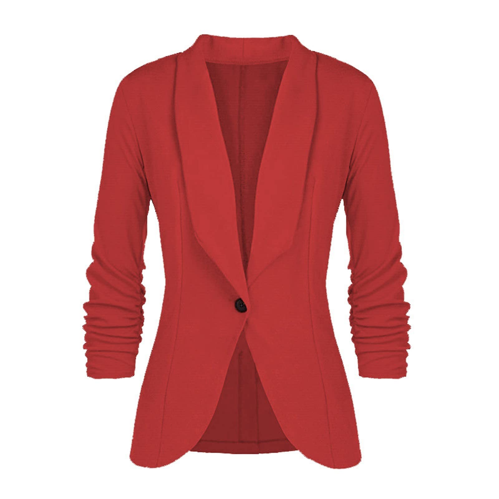 Blazer Jackets for Women Long Sleeve Open Front Suit Jacket Work Business Fashion Lapel Button Blazer Jacket Suit