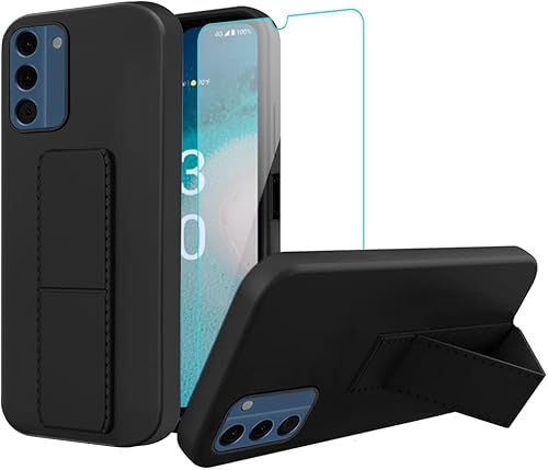 Miniatura 1 de Funda para Nokia C300 N155DL Teléfono, Estuche De Soporte Con Protector De Pantalla De Vidrio Templado Ocultar Soporte Plegable Cubierta Protectora