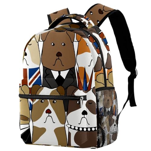 Sac à dos bouledogue anglais pour ranger grands cahiers et affaires