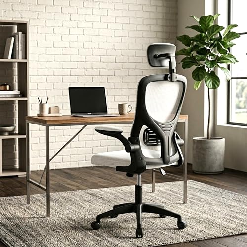 Image of White Black | High Back Imported Mesh Fabric Boss Office Chair | Y Design Ergonomic Back Support | 2D Aero Design Adjustable Armrests | Synchro Tilt Lock Mechanism Support
