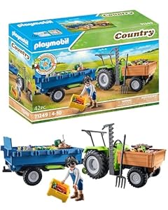 Tracteur Playmobil avec Remorque - Série Ferme