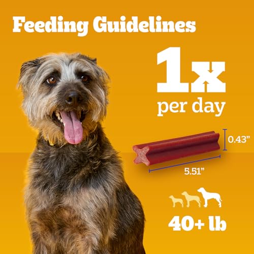 Pedigree Dentastix Large Breed Dental Dog Treats, Bacon Flavor, 40 Count - image 8