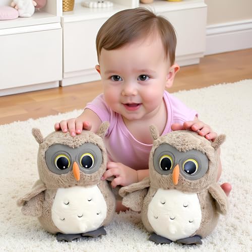 Image of Ryttir 2 Pack 11.7Inch Chubby Small Owl Stuffed Animal, Adventure Stuffed Owl Plush Toy, Brave Boy's and Girl's Room Decor,Funny Owls Gift for Baby Kids Women