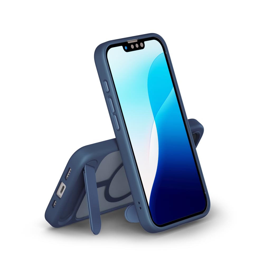iPhone17e / iPhone16e 用 MagSafe対応 スタンド付ハイブリッドケース マットネイビー PG-25KMH12NV