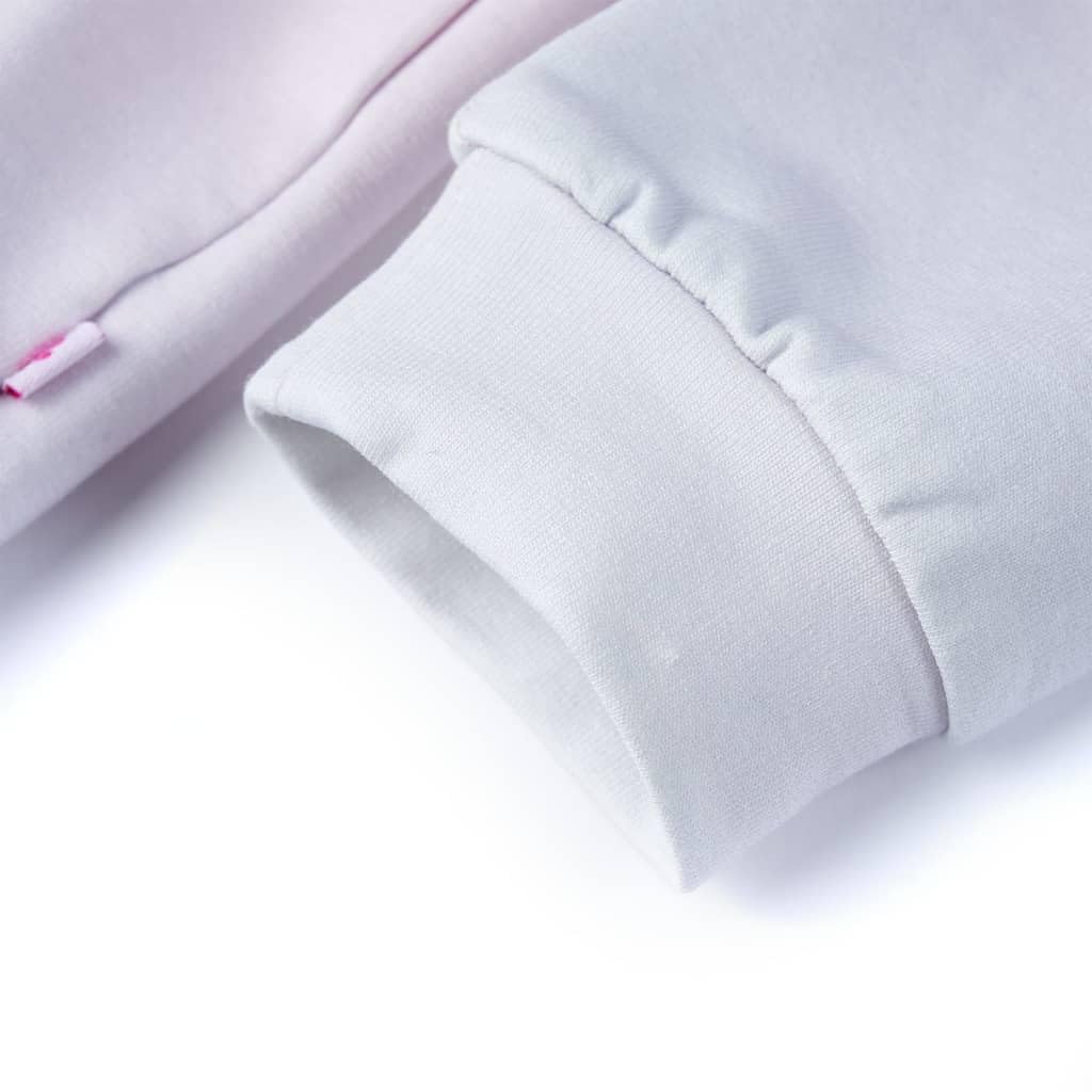 Felpa con cappuccio per bambini, colore bianco, ragazza, con cappuccio, in cotone, elastan, a maniche lunghe, con orlo elastico, per 3-4 anni