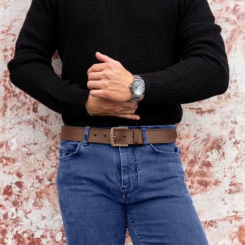 Hide & Drink, Rustic Handmade Full Grain Leather Men's Belt, Two Row Stitch Stylish Design - Everyday Belts for Men2