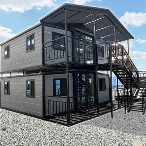 2-stöckiges Fertighaus für Erwachsene, 6 m, erweiterbar, faltbar, Container-Haus mit...