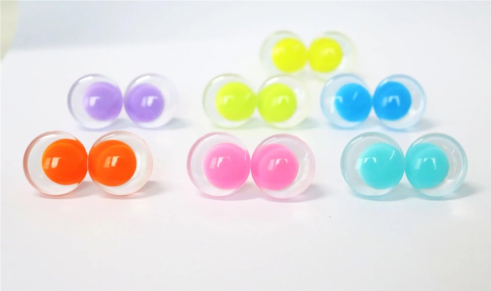 3D-Glitzeraugen für Puppen, 25 mm, 30 mm, runde Pupillenaugen mit weißer
