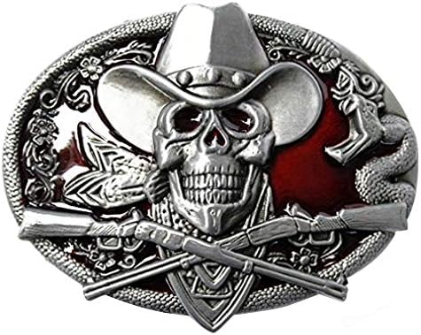 LKMY 3D Skull Belt Buckle Men Women Indian American Style Wizard ...
