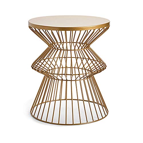 CHENJIU Small Metal Round Coffee Table, Leisure Bedroom Lounge Table, CHENJIU Small Metal Round Coffee Table, Leisure Bedroom Lounge Table,