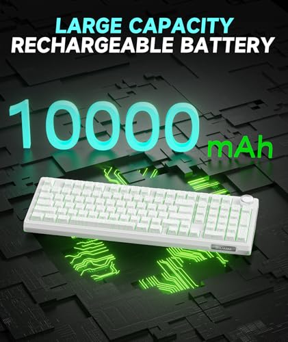 Image of SOLAKAKA KI99 Pro 96% Wireless Mechanical Keyboard, RGB Gaming Keyboard, Hot-Swappable Pre-Lubed Switches, Gasket Structure Creamy Keyboards for Gamer /PC /Laptop (White)