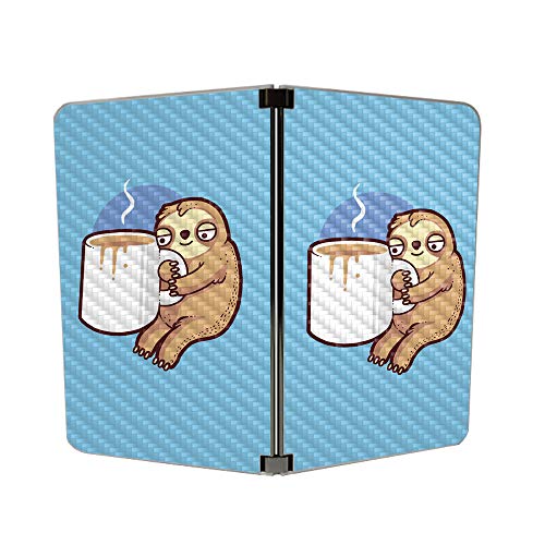 Image of MightySkins Carbon Fiber Skin for Microsoft Surface Duo - Good Morning Sloth | Protective, Durable Textured Carbon Fiber Finish | Easy to Apply | Made in The USA