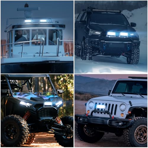 Image of Nilight Marine LED Light Bar Navigation Lights 9.5 Inch White Spot Flood Combo Ponton Boat Deck Dock Lighting for Night Fishing T-top Stern Yacht Port Sailboat Trucks Tractors