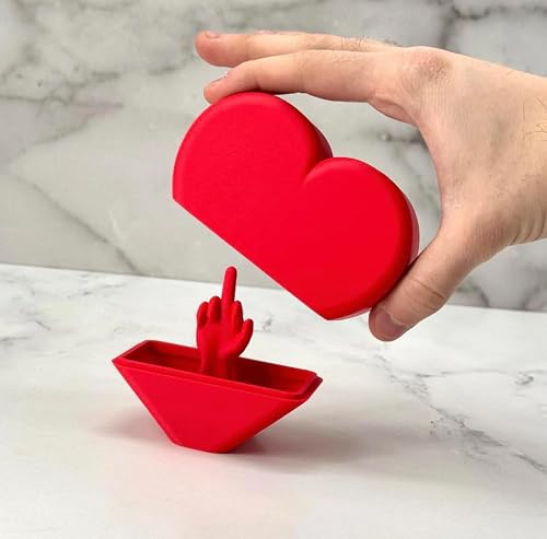 Heart with Middle Finger Gag Gift Prank Suprise Valentines Day
