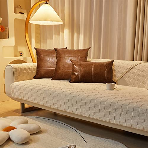 Vannaey Faux Leather Throw Pillow Covers, 12 X 20 Lumbar Pillow Cases Cover, Set Of 2, Decorative Pillows Cover For Couch, Boho Accent Sofa Pillow Covers For Living Room, Bedroom, Car (Brown) #TOP6