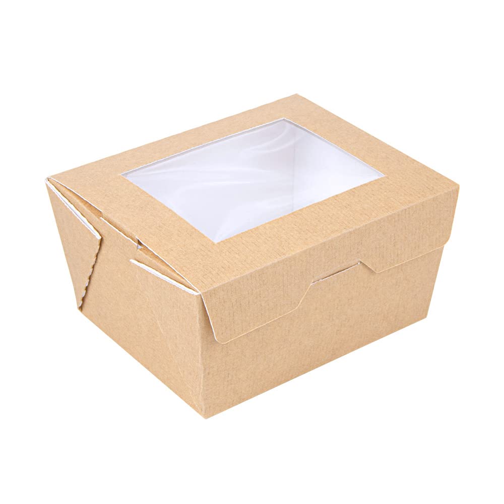 50 pezzi - Scatole con finestra 'Thepack' 780 ml 220 G/M2 + Opp 11,2 x 9 x 6,4 cm naturale cartone ondulato nano-micro