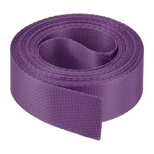 Image of Nylon Webbing Strap, 10 Metres, 1 inch /1.5 inch /2 inch Width, 0.7 mm Thickness (Dark Purple, 1 Inch)