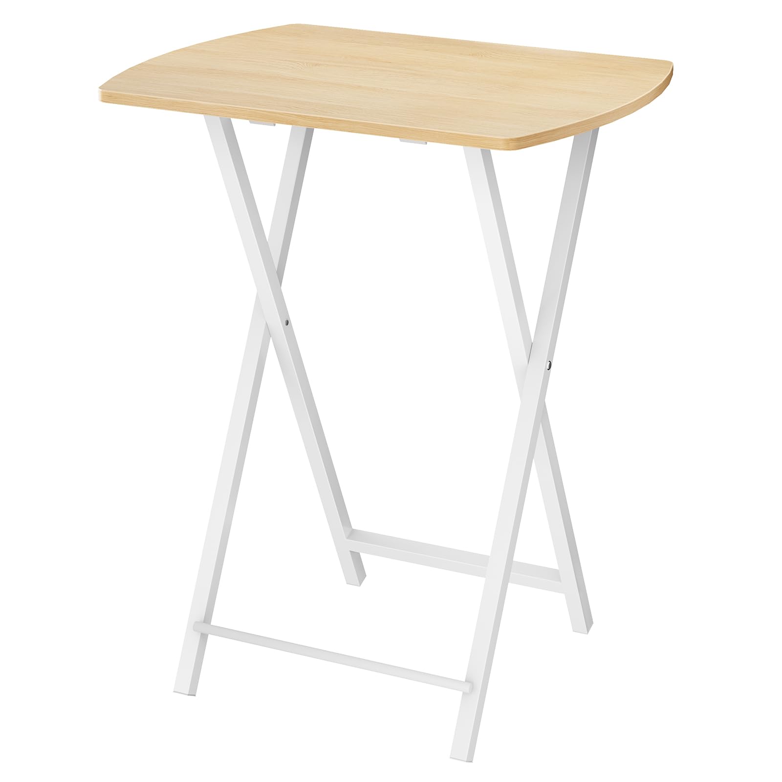 HOOBRO Beistelltisch Klappbar, Kleiner Sofatisch, Tablett Tisch, Kaffeetisch TV Tray im Industriestil, Serviertisch Snack Tisch für kleinen Raum, einfach montierbar