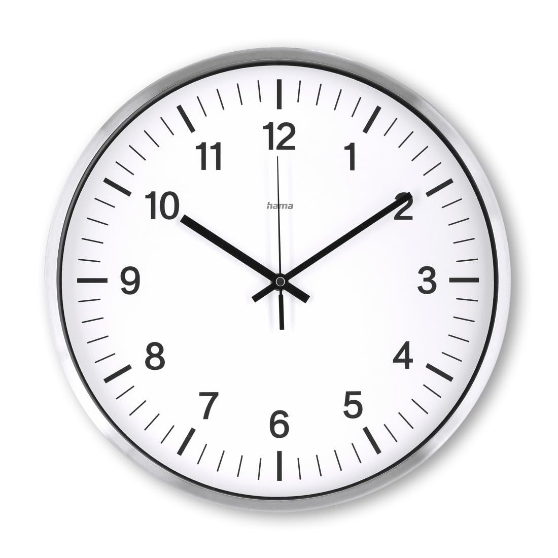 Hama Silver Dcf Java Radio-Controlled Wall Clock, Ø 35 Cm,