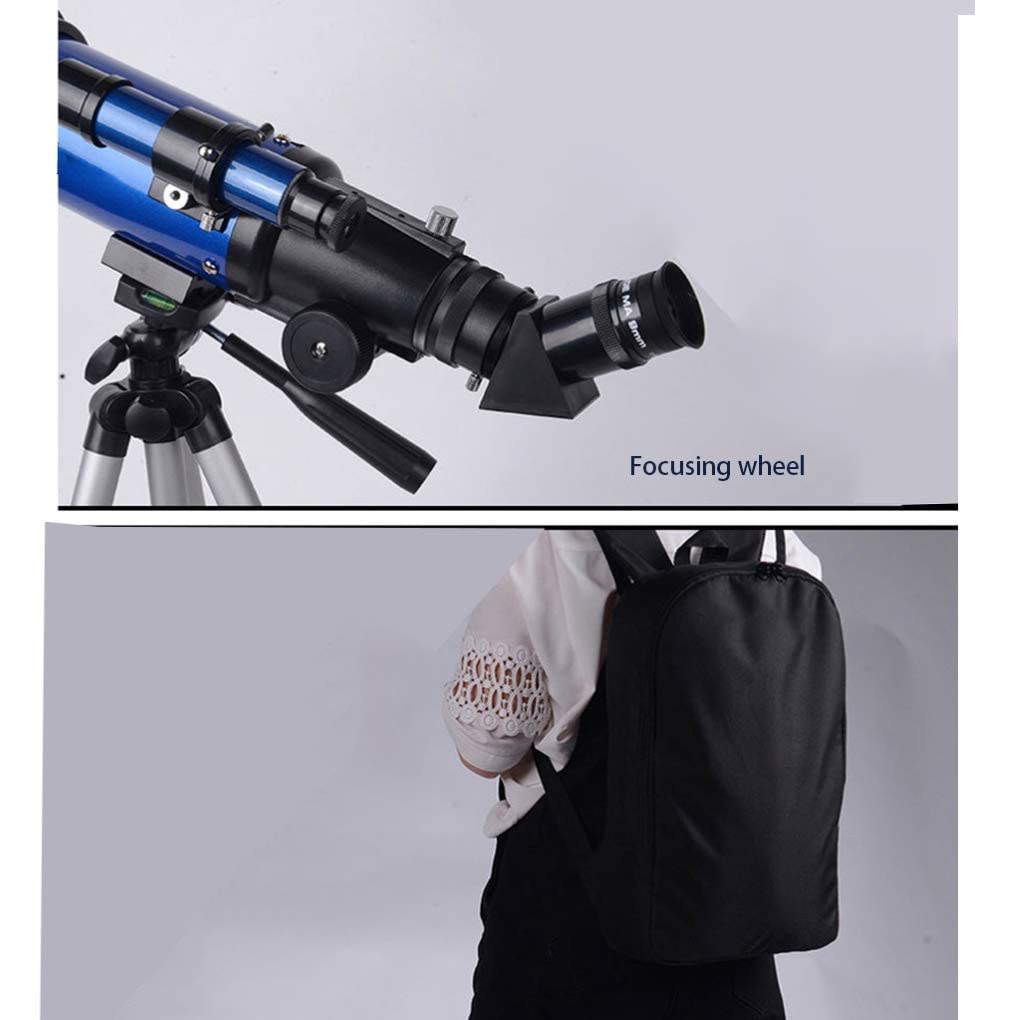 Monokularowy teleskop astronomiczny 70 mm do podróży na zewnątrz, dzieci Refraktor astronomii kosmicznej Dla początkujących Monoskop kosmiczny Dorośli Luneta Niebieski, D