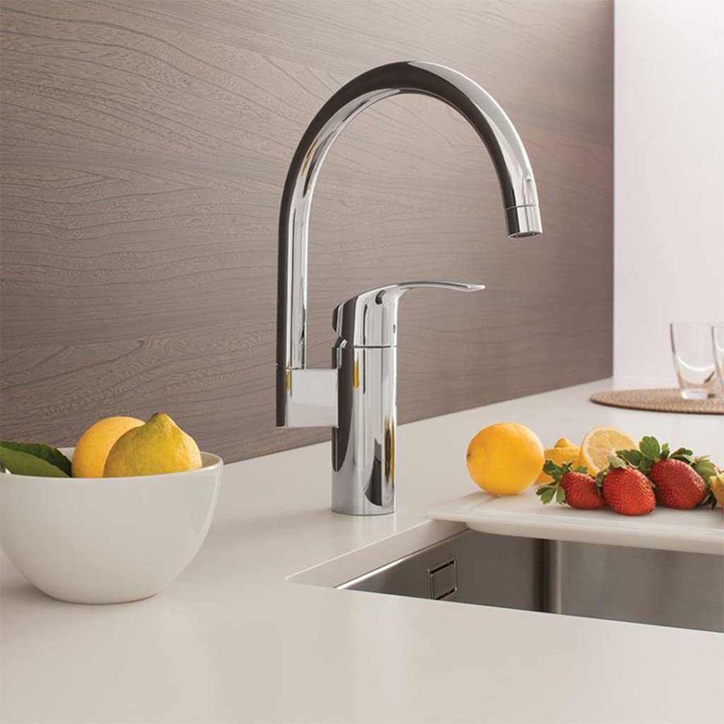 Grohe 33202002 Mitigeur Évier Bec Haut Eurosmart, Chromé (Import Allemagne)